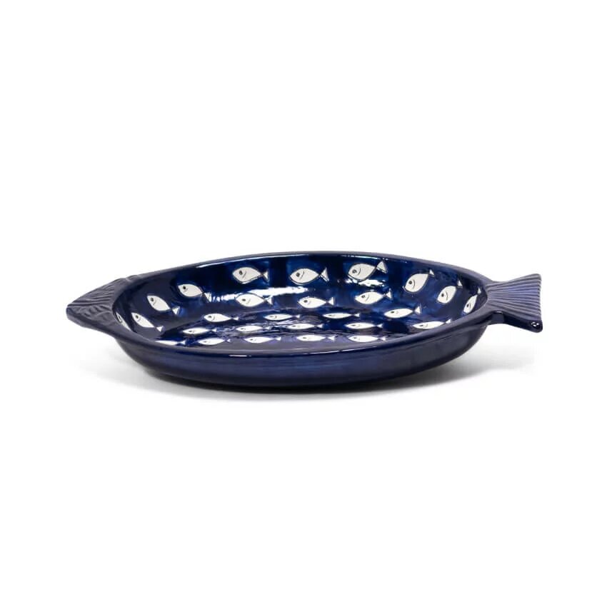 Posuda za serviranje u obliku ribice 25cm plava